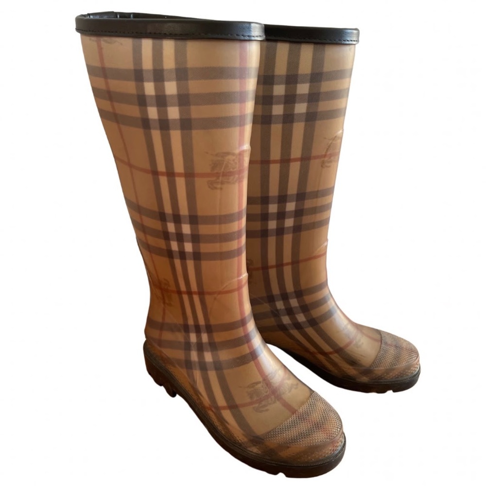 Burberry Nova Check Rubber Rain Boots
